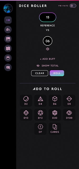 Role Dice Roller UI