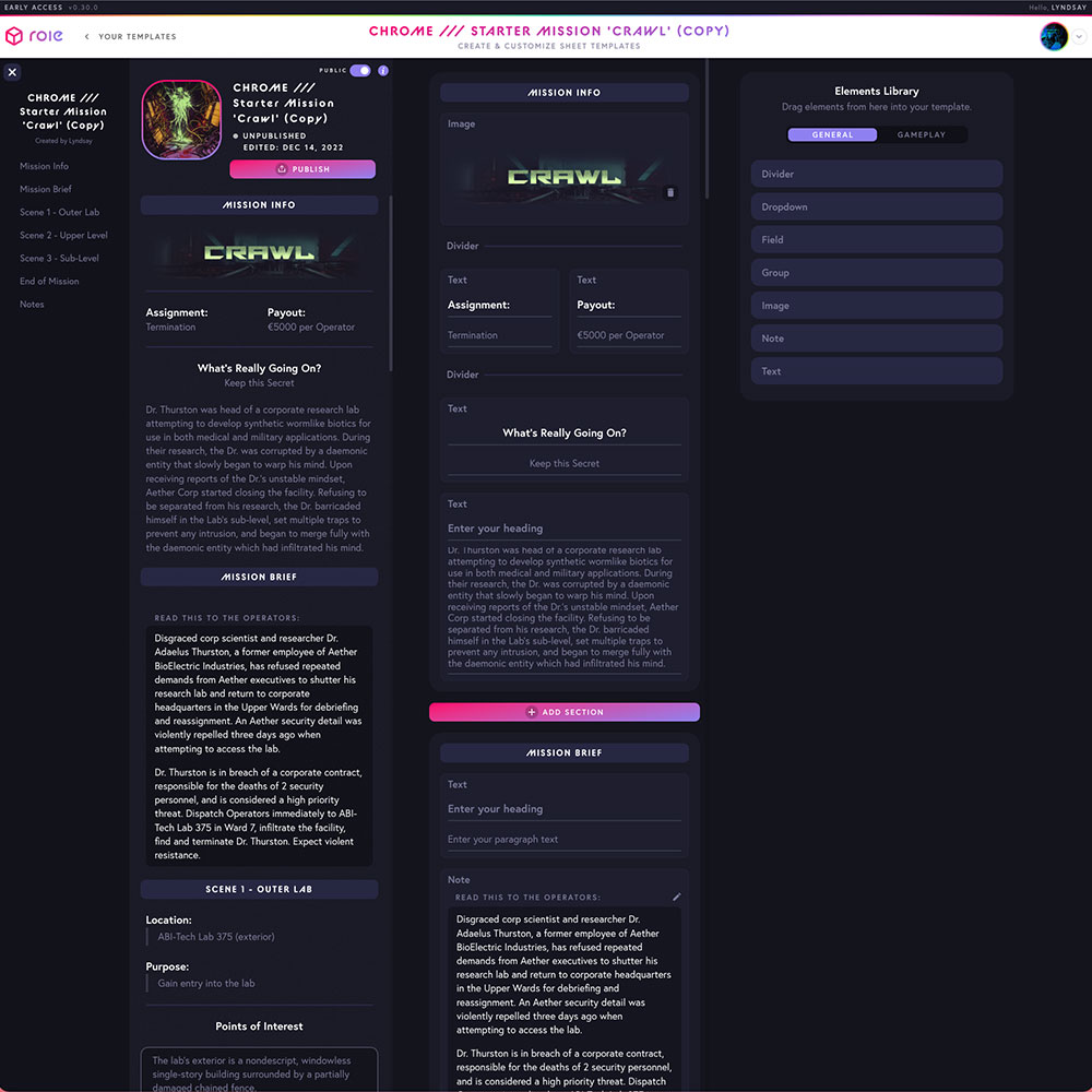 Role Builder UI